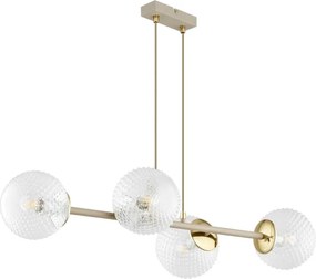Brilagi - Candelabru suspendat pe cablu STELLA 4xE27/60W/230V bej/auriu