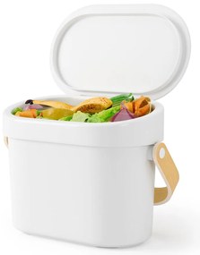 Recipient pentru deșeuri compostabile alb 4 l Bellwood – Umbra