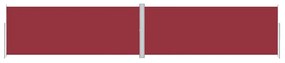 Copertina laterala retractabila, rosu, 200x1000 cm Rosu, 200 x 1000 cm