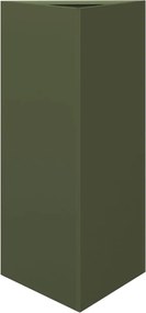 vidaXL Jardinieră de grădină verde, 40x34,5x70 cm, oțel, triunghiulară