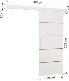 Ușă glisantă TONY – 96x1.6x205 cm – Alb