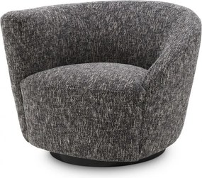 Fotoliu pivotant design elegant LUX Colin left, cambon negru 115434 HZ