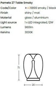 Veioza LED design decorativ PAMELA fumurie