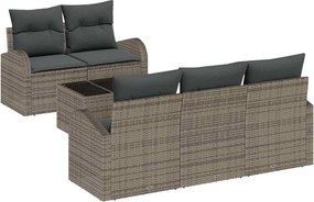 vidaXL Set de canapele pentru grădină Gri 55 x 55 x 37 cm poliratan