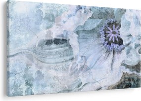Tablou - Frescă florală pe un perete de cărămidă (90x60 cm)