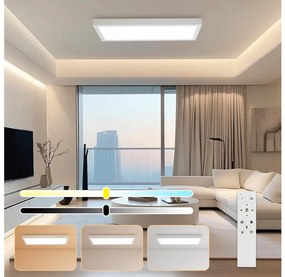 Brilagi - Corp de iluminat LED dimabil FRAME SMART, 30W, 230V, alb, IP44 + telecomandă