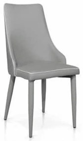 Scaun Molino, piele ecologica, structura metalica - NEGRU