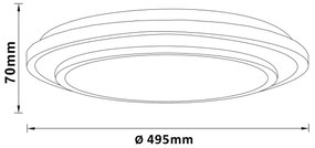 Plafonieră LED dimabilă Brilliant LUCIANO LED/40W/230V 3000-6500K + telecomandă