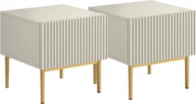 Set noptiera Nicole 46 cm - cashmir / picioare aurii