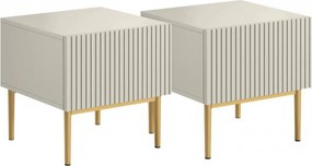 Set noptiere Nicole 46 cm - cașmir / picioare aurii