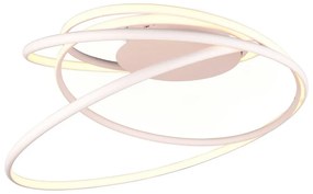 Plafonieră albă LED cu abajur din metal Nala – Trio Select