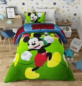 Lenjerie de pat copii bumbac Mikey Club /160x200 cm dimensiune standard