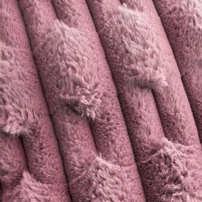 Pătură roz din micropluș/cocolino 150x200 cm Carved Fur – Bianca