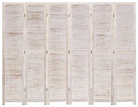 284210 vidaXL Paravan de cameră cu 6 panouri, 210 x 165 cm, lemn