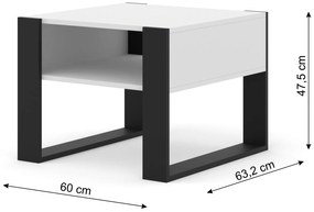 Măsuță de cafea Molli 60 (Alb mat). 1060973