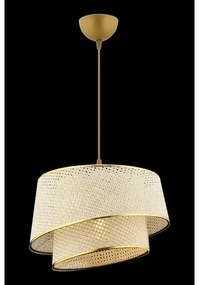 Pendul BARETTE pe cablu, 1xE27/60W/230V, crem/auriu