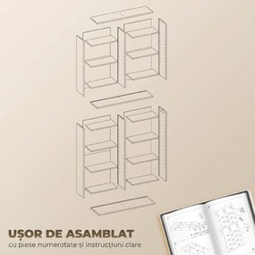 HOMCOM Raft pentru CD-uri cu 14 Rafturi Reglabile pentru 640 CD-uri/360 DVD-uri Negru | Aosom Romania