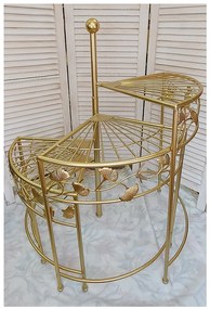Etajera pentru flori KLARA tip evantai, 90cm, Fier forjat