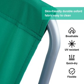 Sezlong pliabil de plaja SAND, verde