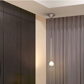 Lustra/ Pendul design modern Komet auriu/ cafeniu