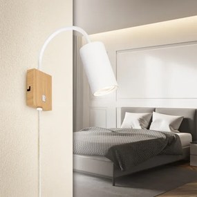 Brilagi - Aplică de perete flexibilă SELE 1xGU10/30W/230V alb/decor stejar