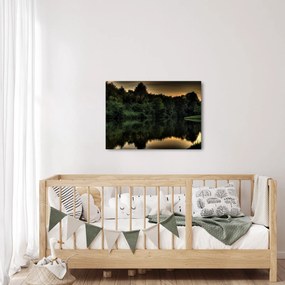 Tablou cu lac în pădure (70x50 cm)