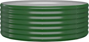 vidaXL Strat înălțat grădină, 100x100x36 cm oțel galvanizat