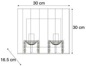 Set de 2 aplice crom cu abajur negru - Ann-Kathrin 2