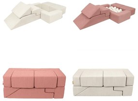 Teren de joacă din spumă turcoaz 6 buc. din catifea reiată înălțime 40 cm 100x35 cm Montessori – Meowbaby