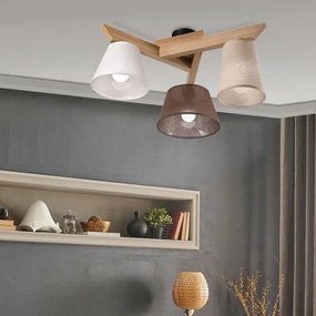 Lustră aplicată Brilagi ANTHONY 3xE14/40W/230V stejar