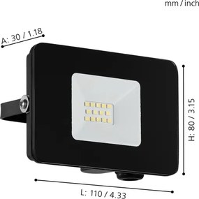 Eglo 97455 - LED Proiector FAEDO 3 LED/10W/230V