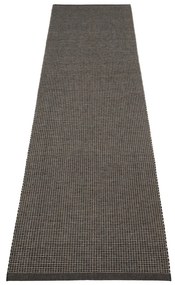 Covor tip traversă pentru interior și exterior gri antracit 70x300 cm Emm Black Linen – Pappelina