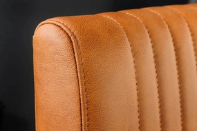 Scaun cu brate design retro Big Aston piele naturala coniac vintage