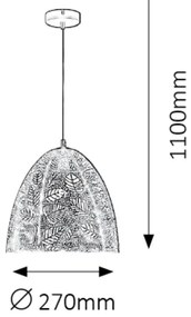 Pendul design industrial metalic negru/auriu MANORCA 2277 RX