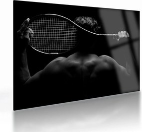 Tablou pe sticlă - Jucătorul de tenis (70x50 cm)
