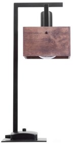 Lampă de masă DAKOTA 1xE27/60W/230V lemn/negru