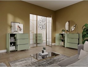 Comodă verde cu aspect mat 151x98x40 cm Savoca – Germania