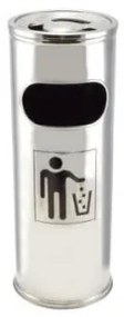Cos de gunoi tip scrumiera, 23.5x58 cm, inox, Perfect Home