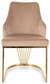 Scaun Alure velvet bej/auriu Blu28