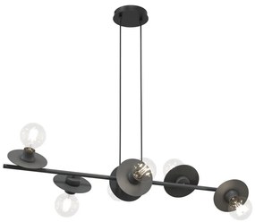 Lustră pe cablu TOKEN 6xE27/15W/230V negru