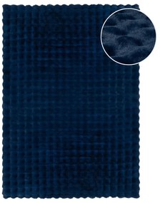 Blană albastru-închis sintetică 80x150 cm Waffle Faux Fur – Flair Rugs