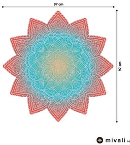 Autocolante de perete- Mandala - roșu - albastru