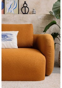 Colțar galben muștar cu tapițerie din stofă bouclé (colț stânga) Imola – Bonami Selection