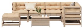 3250560 vidaXL Set mobilier de grădină cu perne, 8 piese, lemn masiv de pin