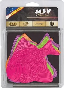 Covorașe antiderapante pentru copii pentru cadă 5 buc. 16x16,5 cm Poissons – MSV