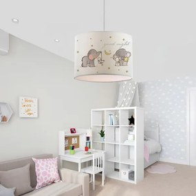 Lustră pentru copii CANDY 1xE27/40W/230V alb/bej