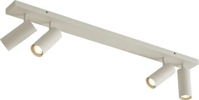 Spot modern de plafon bej cu 4 lumini reglabile - Renna