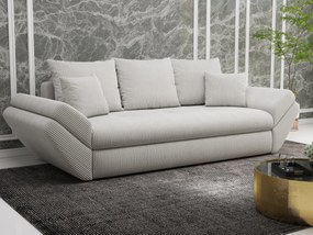 Canapea extensibilă dumonde cu ladă de depozitare si sezut confortabil din spuma high-density, Loana Zoom Cream 250x100 cm