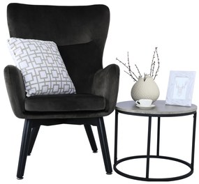 Fotoliu de design, catifea Velvet gri maroniu TAUPE, TENAL
