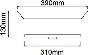 Open Design OR84863 - Plafonieră FAMBURO 3xE14/12W/230V, Ø 31 cm, crom lucios